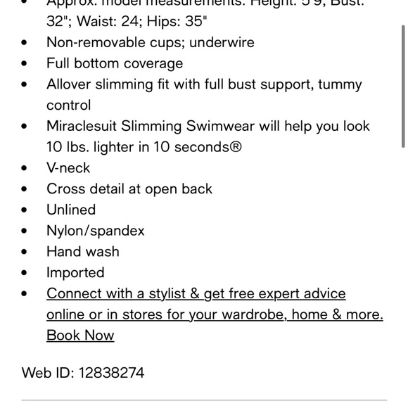 Miraclesuit Nefertiti Temptation One-Piece Swimsuit size 12/14 - Picture 6 of 7